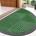 Smiry Half Circle Front Door Mat Outside Entrance, Heavy Duty Sturdy Natural by Smiry