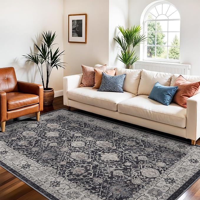 4x6 Living Room Area Rugs: Washable Non-Slip Boho Decorative Rugs - Image 4