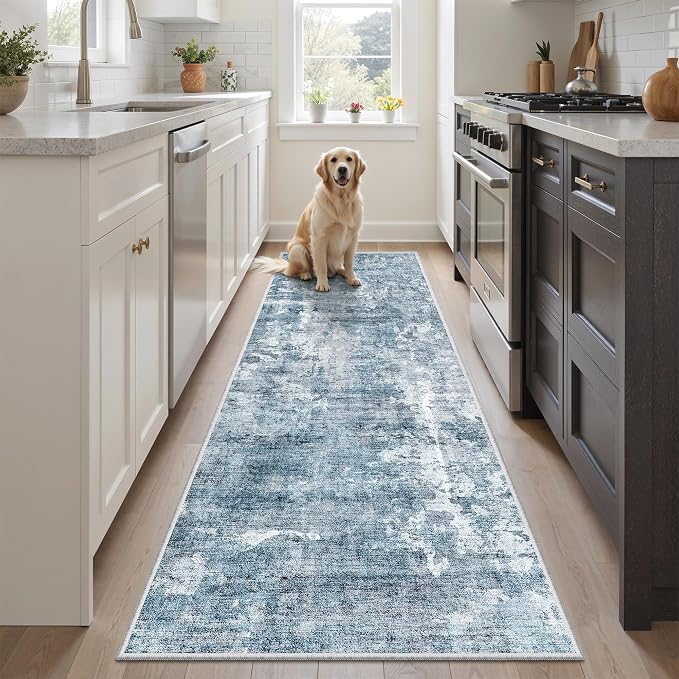 Runner Rug 2'x6' Abstract Washable Non-Slip Runner Rugs by Soalmost