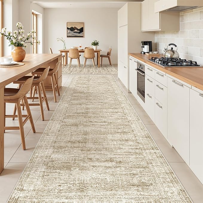 3x16 Washable Runner Rug for Hallway, Non-Slip Long Hallway Runner for Entryway by Restydon