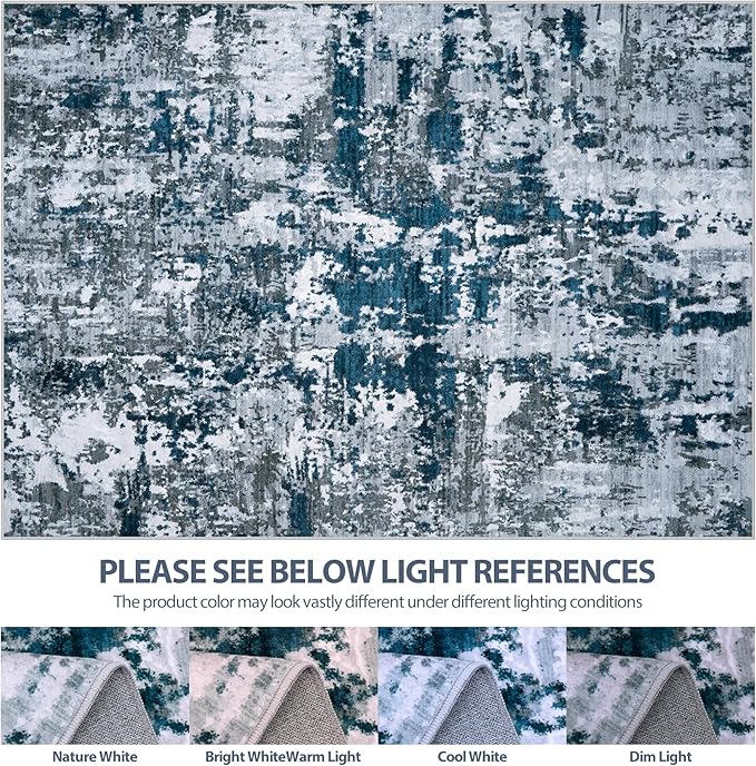 8x10 Area Rugs for Living Room Rug Washable: Abstract Large Rug for Dining Room - Image 7