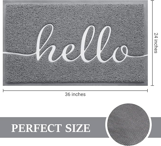 BeneathYourFeet Door Mat Welcome Mat Low Profile Front Doormat Indoor Outdoor - Image 3