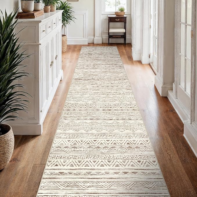 3x15 Washable Kitchen Runner Rug: Modern Moroccan Runners - Image 9