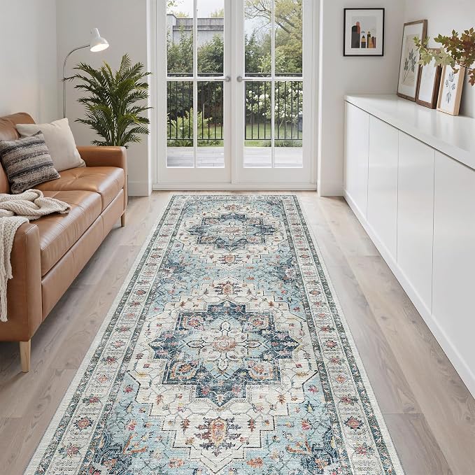 Madane Hallway Runner 3x8, Kitchen Rugs Washable Entryway Rug Vintage Kitchen - Image 3