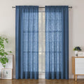 Simplebrand Semi Sheer Dusty Blue Curtains 84 Inches Long 2 Panels, Light by Simplebrand