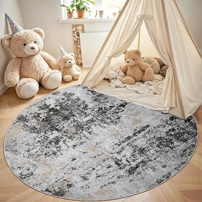 Round Rug 6ft Circle Rug Washable: Carpet Small Circular Area Rug - Image 4
