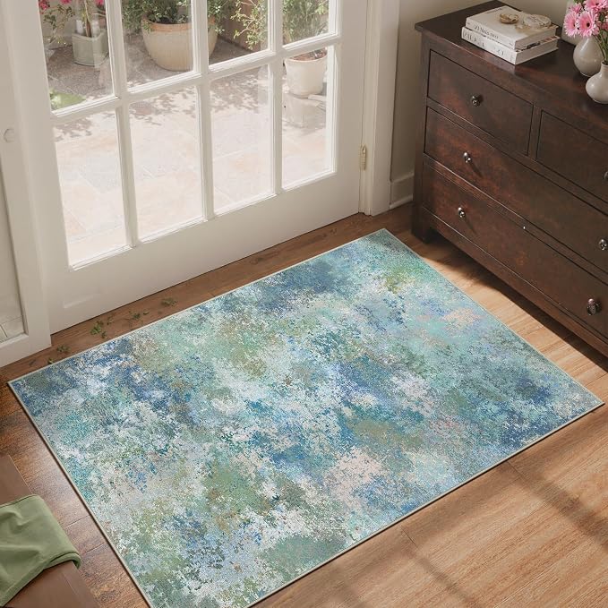 2x3 Rugs for Entryway Entrance Kitchen Bathroom, Machine Washable Rug Modern by BEIMO