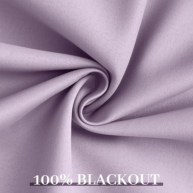 Yakamok Lilac 100% Blackout Curtains 84 Inches Long - Image 6