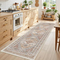 Kitchen Runner Rug Non Slip Washable 2.5x8, Soft Low Pile Entryway Rug Runners by Restydon