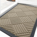 OLANLY Front Door Mat Outside Entrance 35x23, Heavy Duty Sturdy Natural Rubber by OLANLY