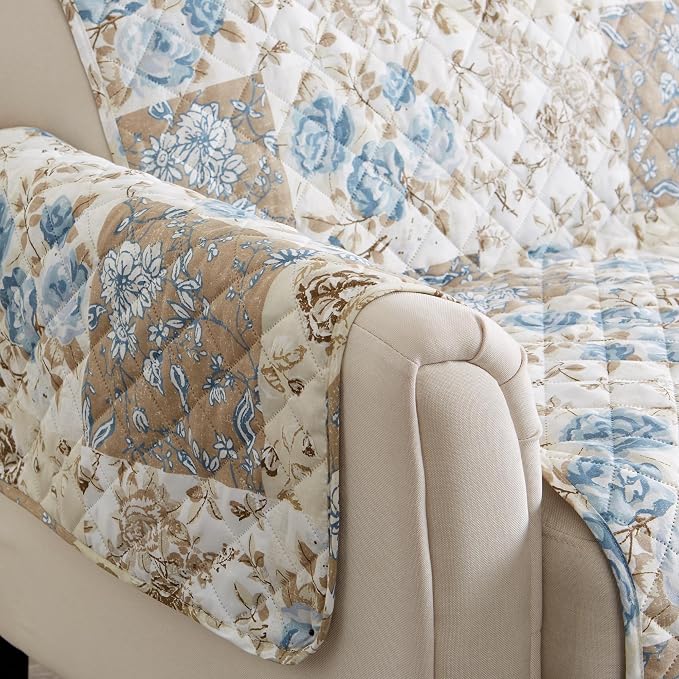 Great Bay Home Reversible Floral Patchwork Sofa Furniture Protector - Image 6