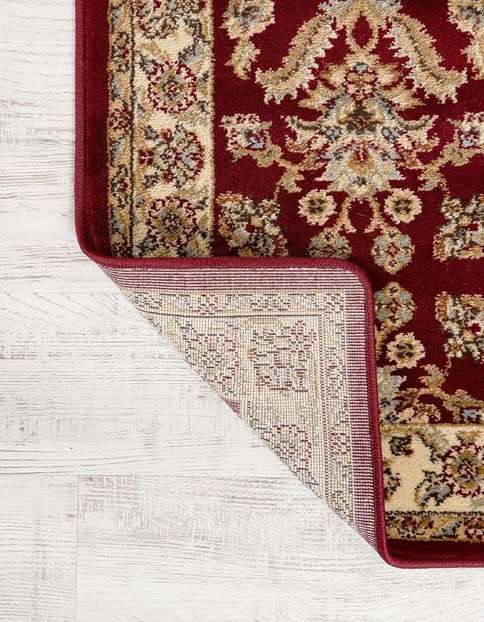 Rugs.com Aditi Collection Rug – 6 Ft Square Red Medium-Pile Rug Perfect - Image 6