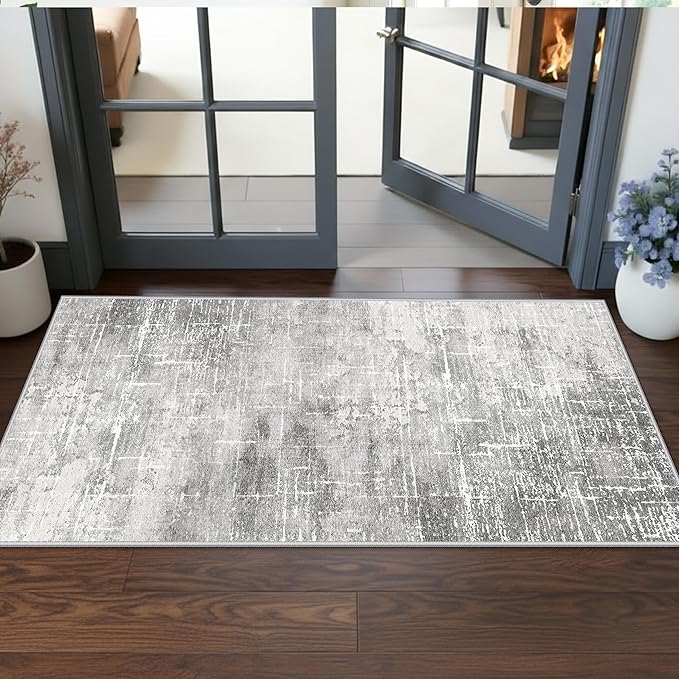 Washable 2x5 Hallway Runner Rug: Indoor Abstract Water Resistant Kitchen by HYHAOYUNLAI
