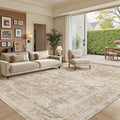 Madane 8x10 Area Rugs for Living Room, Machine Washable Vintage Natural Rug by Madane