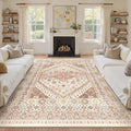 9x12 Area Rugs for Living Room, Large Washable Rug, Dining Room, Low Pile by Zesthome
