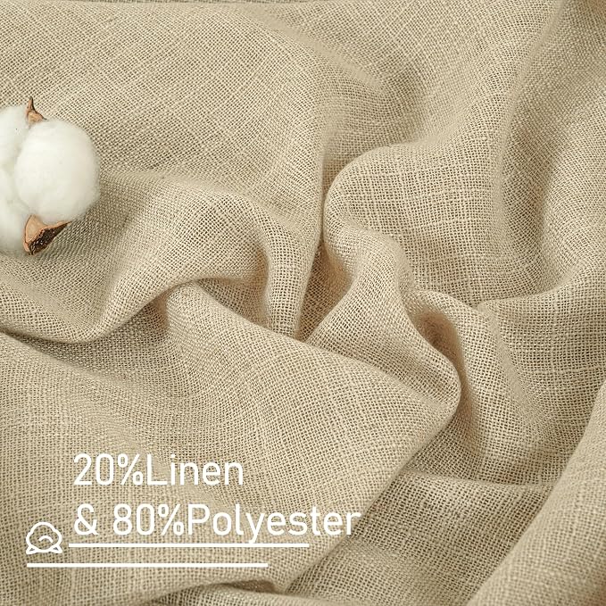 LAMIT 30 Inch Cafe Linen Curtains - Image 2