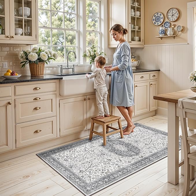 Washable 2x4 Kitchen Sink Rugs: Washable Non-Slip Hardwood Floor Mat - Image 2