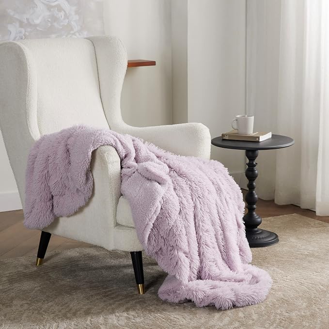 Bedsure GentleSoft Fluffy Lavender Purple Throw Blanket, Soft Cozy Fuzzy Plush - Image 5
