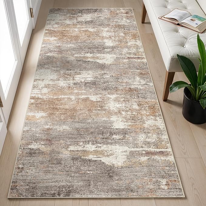 2x5 Washable Kitchen Runner Rug: Modern Abstract Runners - Image 2