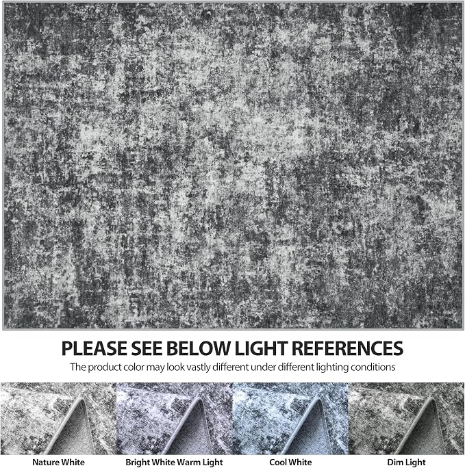 9x12 Area Rugs for Living Room Rug Washable: Abstract Large Rug for Dining Room - Image 6