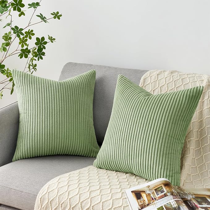 Topfinel Decorative Sage Green Throw Pillow Covers Cushion Cases, Pillow - Image 3