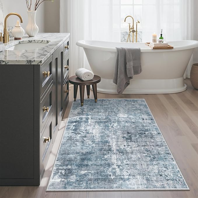 3x4 Rug, Small Area Rug for Kitchen, Machine Washable Non-Slip Throw Rug by Soalmost