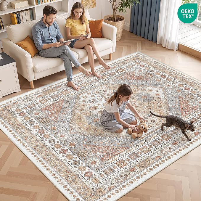 3x4 Washable Area Rug for Entryway, Soft Kitchen Rugs Non Slip for Dining Room - Image 9