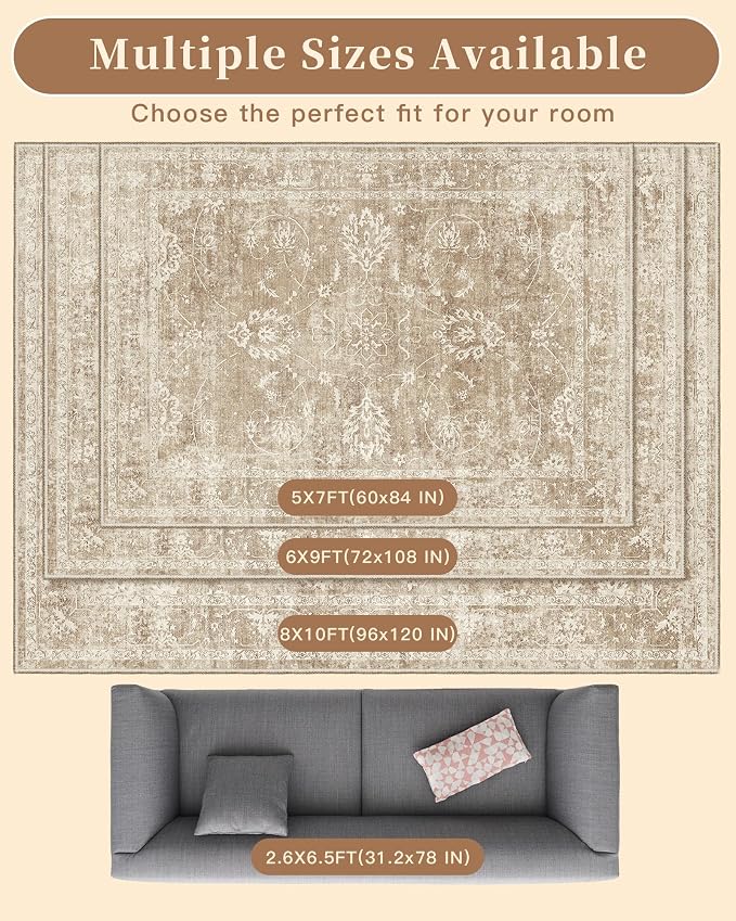 Madane Rug Runner for Hallways 2.5x8, Washable Kitchen Runner Rugs - Image 9