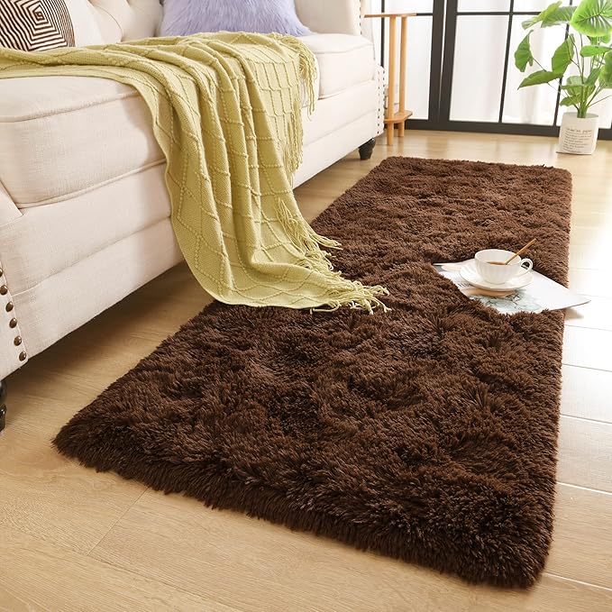 Chicrug Soft Runner Rug for Bedroom Living Room Plush Fluffy Rug 2x6 Feet - Image 5