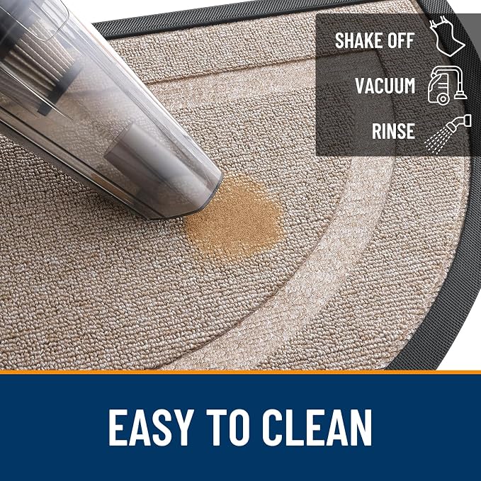 OLANLY Half Circle Front Door Mat Outside 59x34 All-Season Rubber Doormat | - Image 5