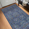 Vintage Dark Blue 3x5 Area Rugs by HazoHaus