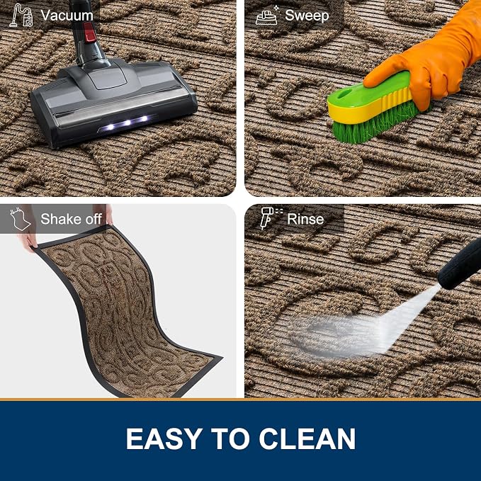 Smiry Welcome Door Mat Outside Entrance, Heavy Duty Trap Dirt and Moisture Easy - Image 7