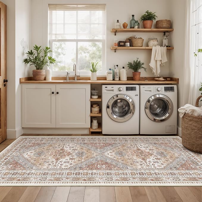 3x6 Runner Rug, Thin Entryway Non Slip Washable Rugs - Image 4