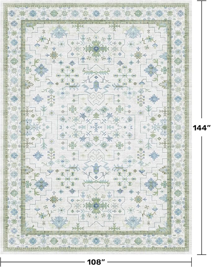 Green Area Rugs 9x12 Living Room - Image 2
