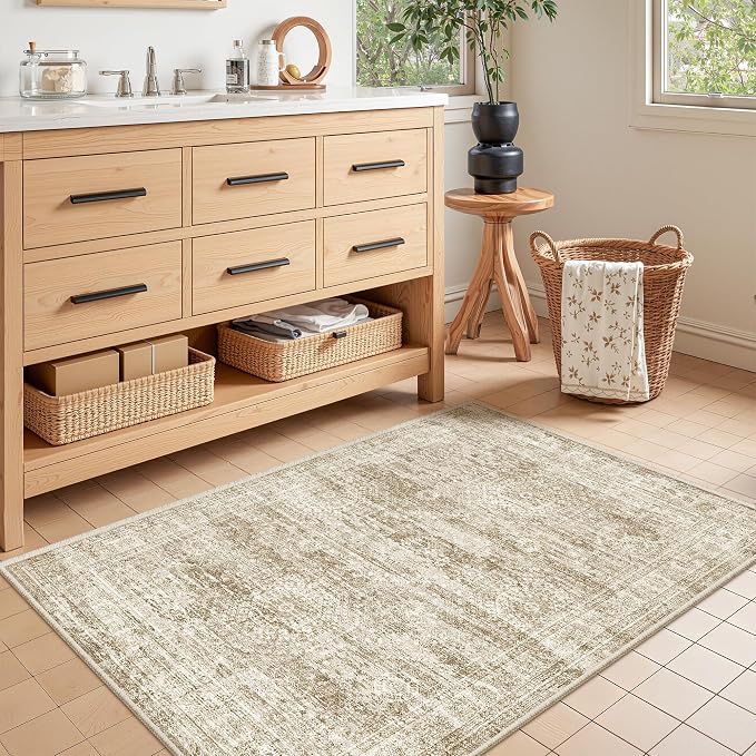 3x4 Washable Area Rug for Entryway, Soft Kitchen Rugs Non Slip for Dining Room - Image 4
