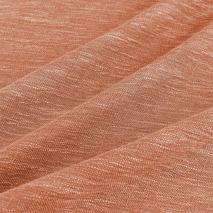 MYSKY HOME Orange Curtains for Bedroom, Short Curtains for Small Window - Image 6