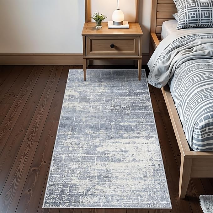 2x6 Non-Slip Entryway Area Rugs: Washable Stain Resistant Kitchen Carpet Low - Image 2