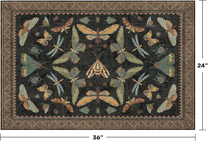 Small Black Entryway Rug - Image 2