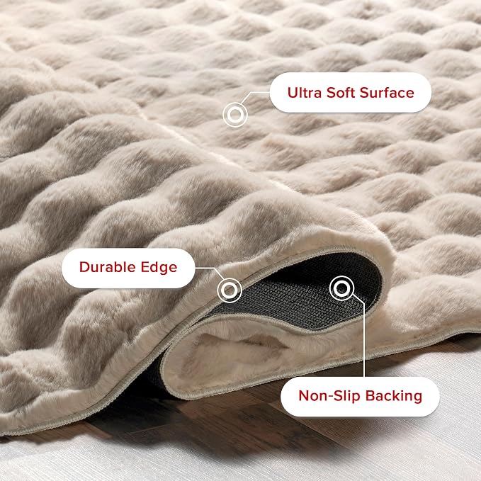 nuLOOM 7'6' x 9'6' Cozy Plush Area Rug, Machine Washable, Soft Fluffy Shag - Image 5