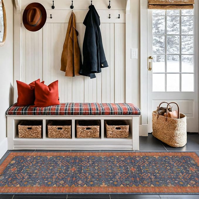Hazo Haus Navy Blue Runner Rug 2x6 - Image 6