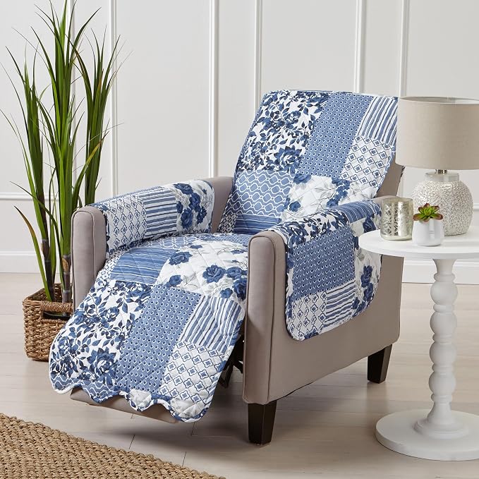 Great Bay Home Reversible Patchwork Recliner Cover - Image 2