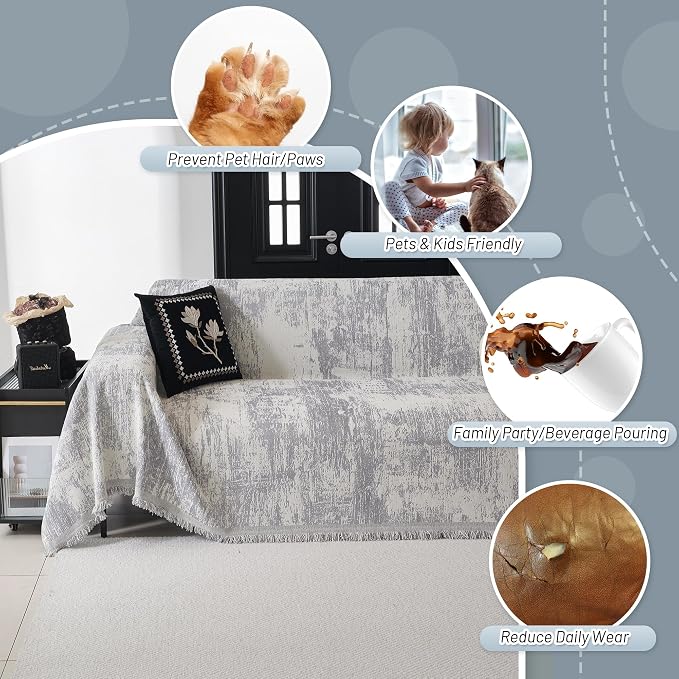 MYSKY HOME Sectional Couch Cover Sofa Covers - Image 3