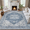 4x6 Area Rugs for Living Room: Washable Rug Soft Vintage Boho Medallion Carpet by EXPEDIX