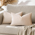 GIGIZAZA 12x20 Lumbar Pillow Covers: Pack of 2 Champagne Beige Throw Pillows by GIGIZAZAFocusingonhomedecoration