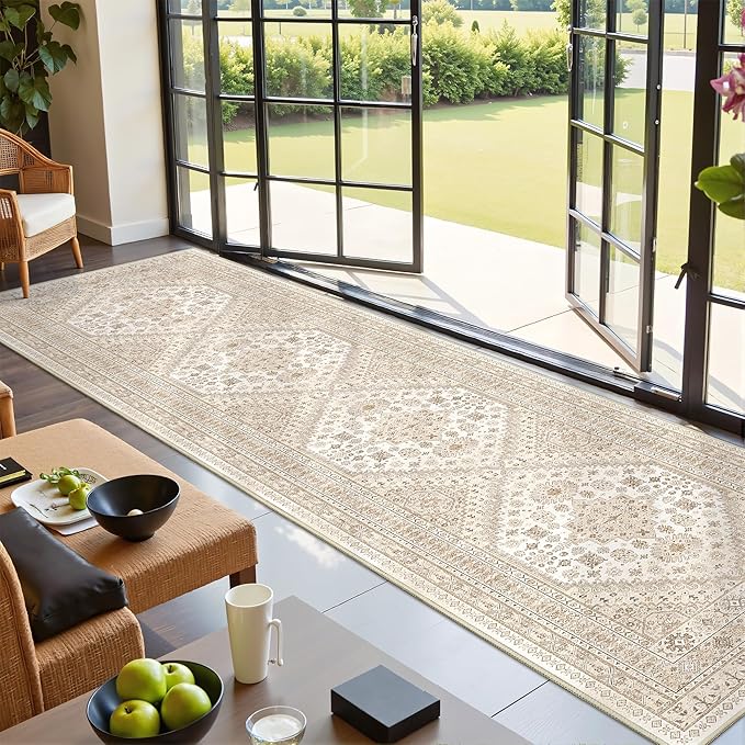Kitchen Runner Rug Non Slip Washable 2.5x10, Soft Ultra-Thin Entryway Rug by Restydon