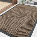 Smiry Front Door Mat Outside Entrance, Heavy Duty Sturdy Natural Rubber Doormat by Smiry