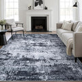 5x7 Area Rug Living Room Rug: Washable Modern Abstract Soft Thin Rug Indoor by FXRHLP