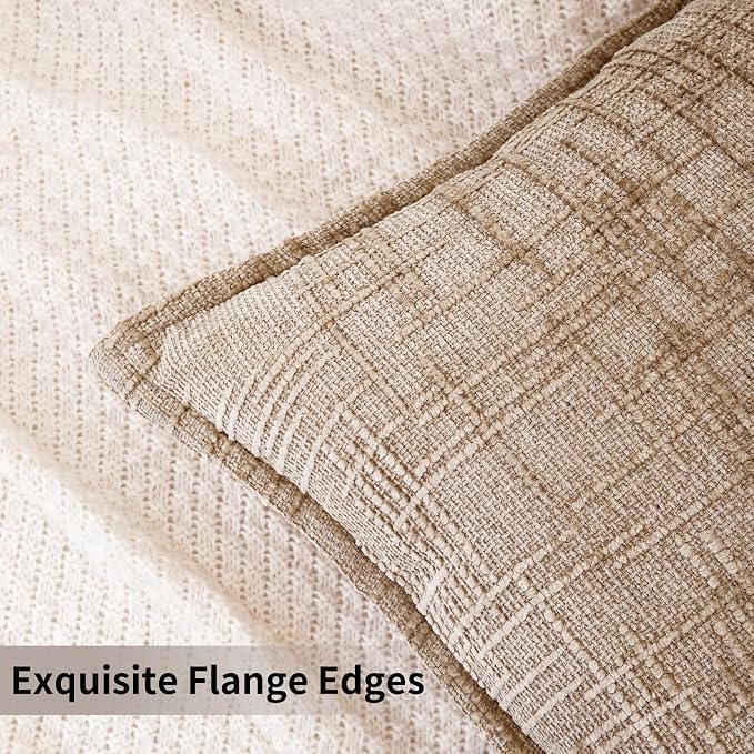 HPUK Fall Chenille Soft Throw Pillow Covers 18x18 Set of 2, Accent Cushion - Image 2