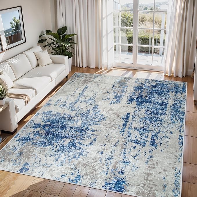 6x9 Area Rugs for Living Room Rug Washable: Abstract Rug for Dining Room by Aelenmu