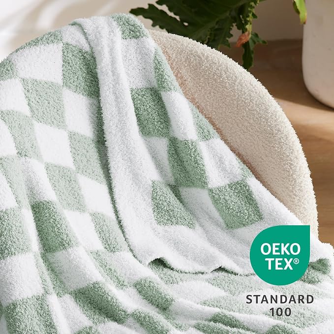 Bedsure GentleSoft Checkered Throw Blanket - Image 6